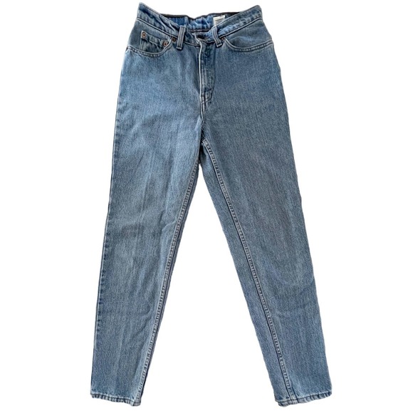 Vintage 90s Levi’s 512 Slim Fit Tapered Leg 7 MED/27" Waist Blue Jeans Denim - Picture 2 of 11
